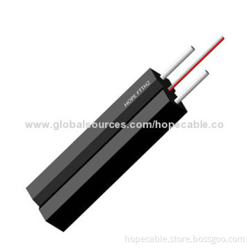 FPR/Steel Covered, Low Smoke Zero Halogen Sheath, FTTH 2 cores Fiber to The Home Optic Cable
